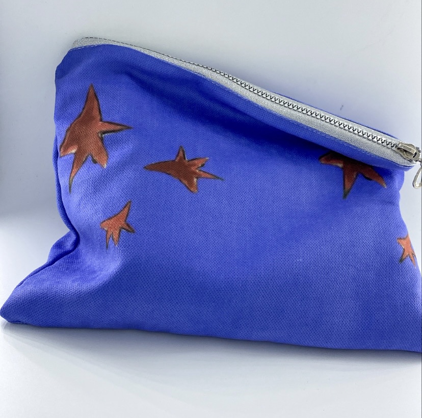 კოსმეტიკის ჩანთა \ Cosmetic Bags  (Orange Stars)